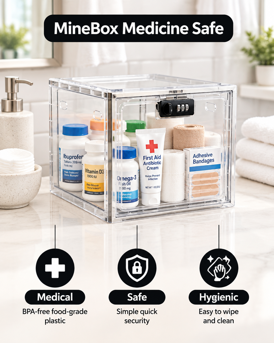 Portable Lock Box — Food, Medicine & Personal Storage